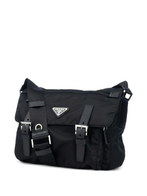 Prada buckle strap cross body bag - Black