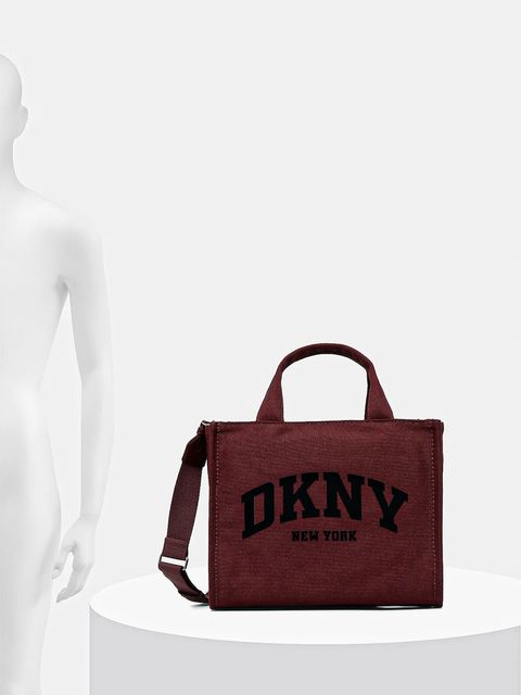 Dkny torebka bawełniana kolor bordowy R41AOR57