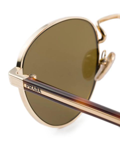 Prada Eyewear round-frame sunglasses - Gold