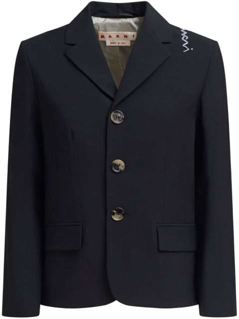 Marni virgin wool blazer - Black