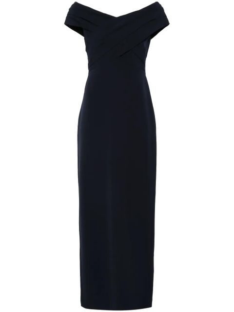 Lauren Ralph Lauren off-shoulder crepe gown - Blue - zdjęcie produktu nr 1