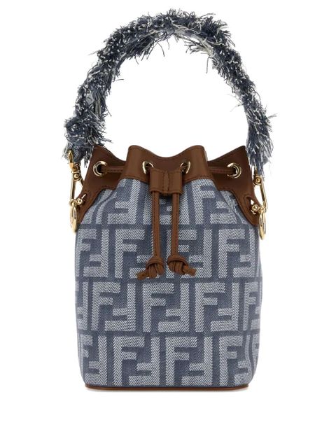 FENDI mini Mon Tresor FF logo bucket bag - Blue - zdjęcie produktu nr 1