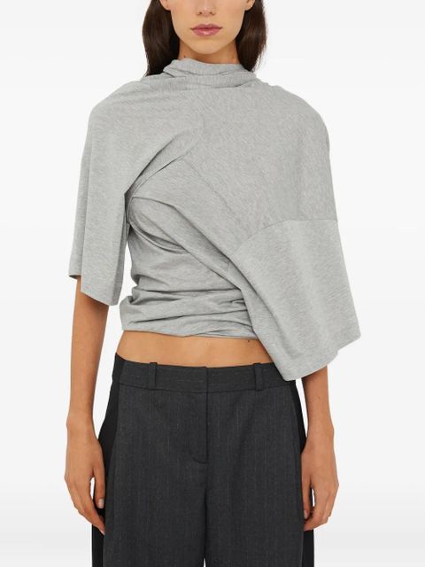 Christopher Esber Distort draped T-shirt - Grey - zdjęcie produktu nr 2