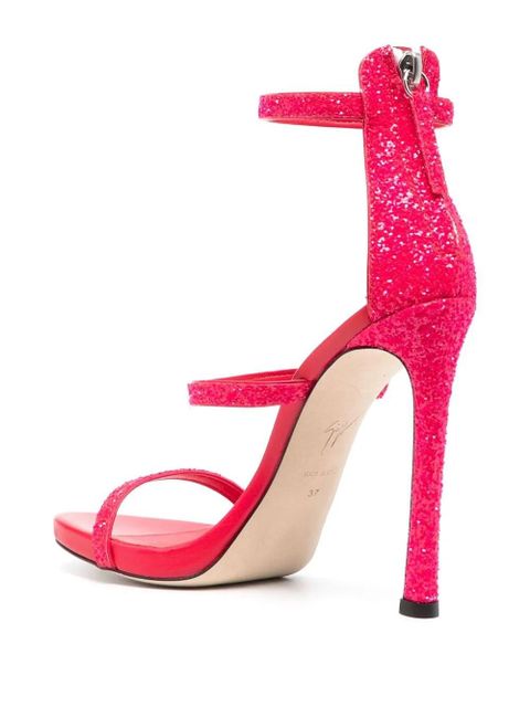 Giuseppe Zanotti Harmony glitter-detail heeled sandals - Pink