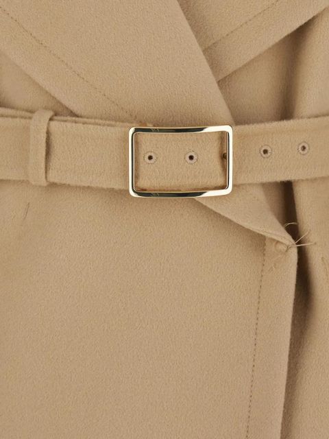 Sportmax belted virgin wool oversized coat - Neutrals