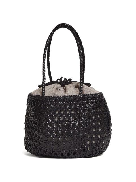 DRAGON DIFFUSION Juventus woven leather bucket bag - Black - zdjęcie produktu nr 2