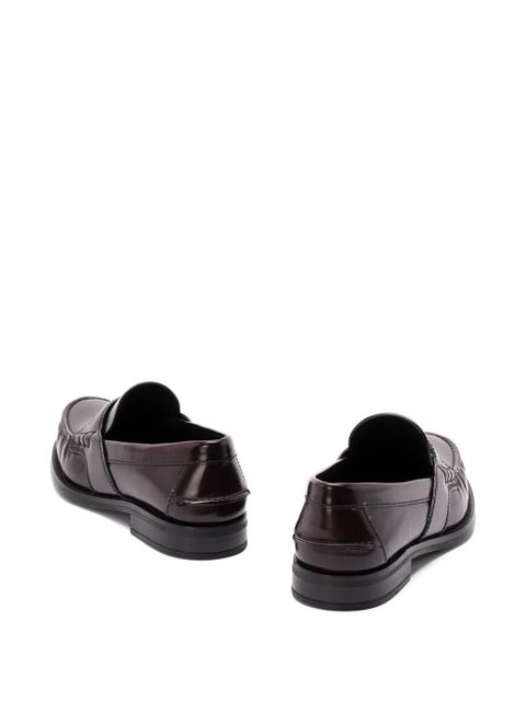Prada leather loafers - Brown
