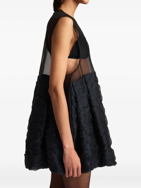 KHAITE Blair textured mini dress - Blue