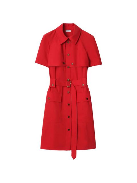 Burberry buckle belted wool mini dress - Red - zdjęcie produktu nr 1