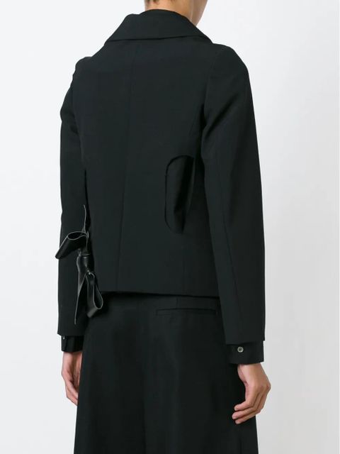 Comme Des Garçons bow-detail cut out jacket - Black