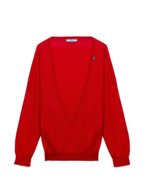 Prada cashmere V-neck sweater - Red - zdjęcie produktu nr 1