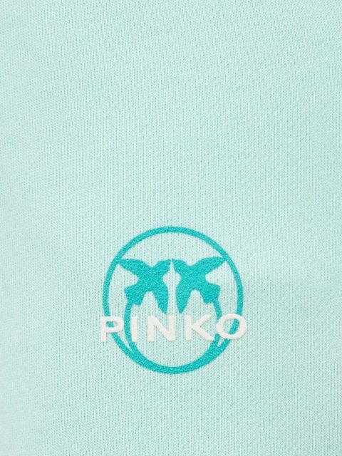 Pinko spodnie dresowe bawełniane kolor niebieski z nadrukiem