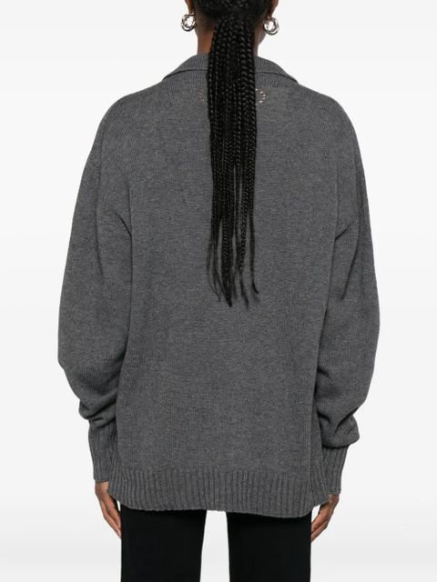 TWINSET buttoned polo-collar sweater - Grey