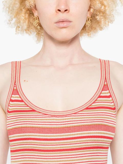 FENDI striped tank top - Red