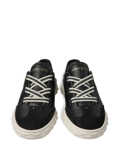 Jimmy Choo Diamond leather lace-up sneakers - Black