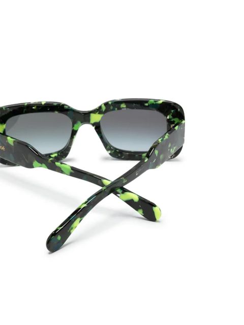 Chloé Eyewear Gayia rectangle-frame sunglasses - Green