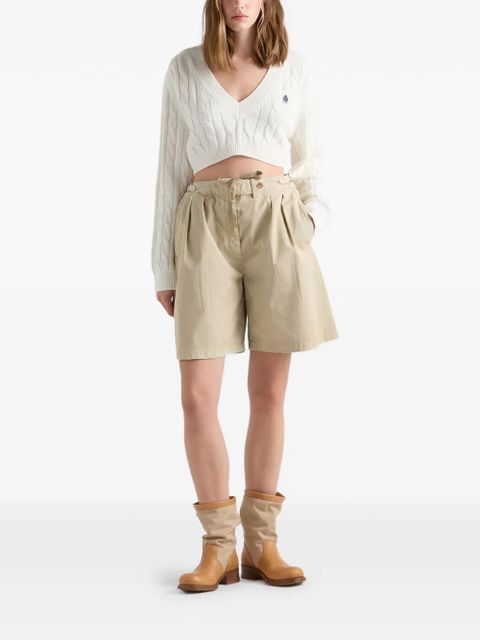 Prada V-neck cotton sweater - White - zdjęcie produktu nr 2