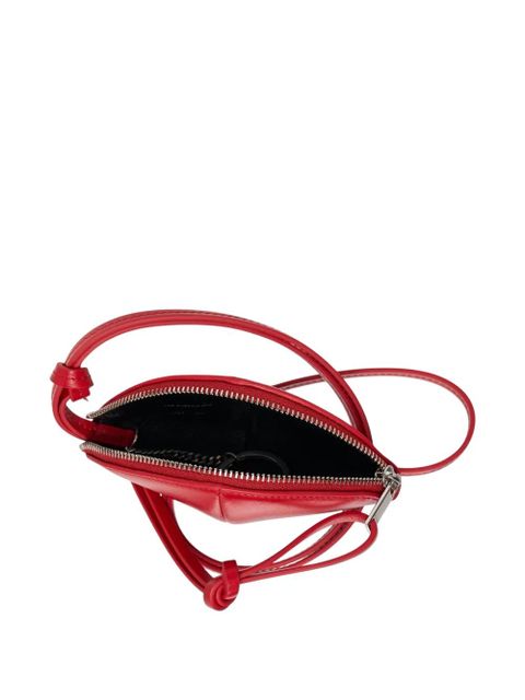 Jil Sander Curve leather pouch - Red