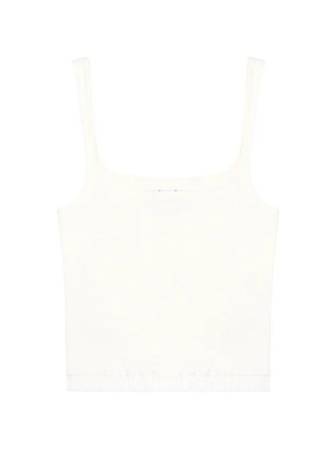 ENTIRE STUDIOS ribbed logo-patch tank top - Neutrals