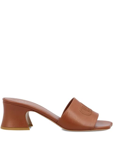 Chloé 55mm Soleil logo-embossed sandals - Brown - zdjęcie produktu nr 1