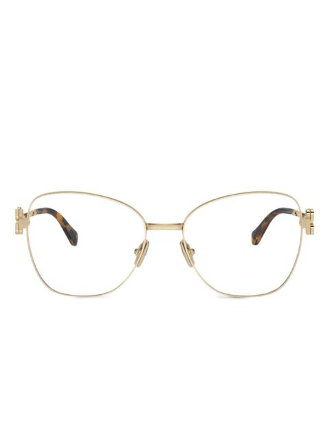 Miu Miu Eyewear embellished cat-eye glasses - Gold - zdjęcie produktu nr 1