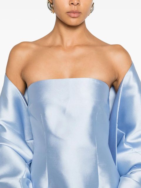 Solace London Renee strapless midi dress - Blue