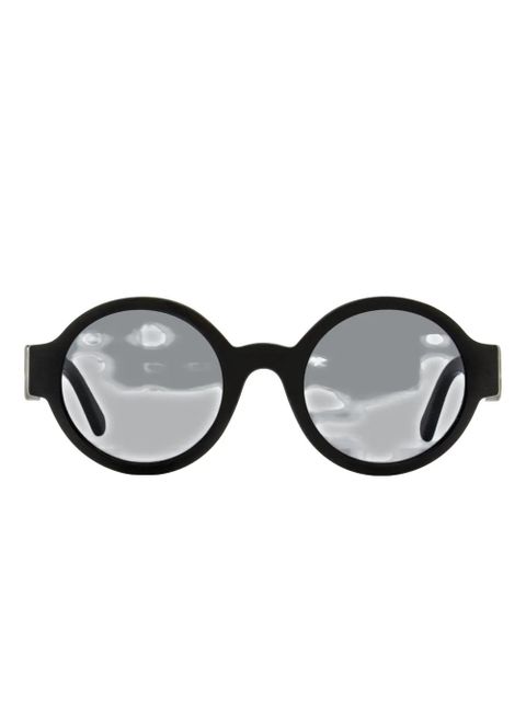 Moncler Eyewear logo round sunglasses - Black - zdjęcie produktu nr 1