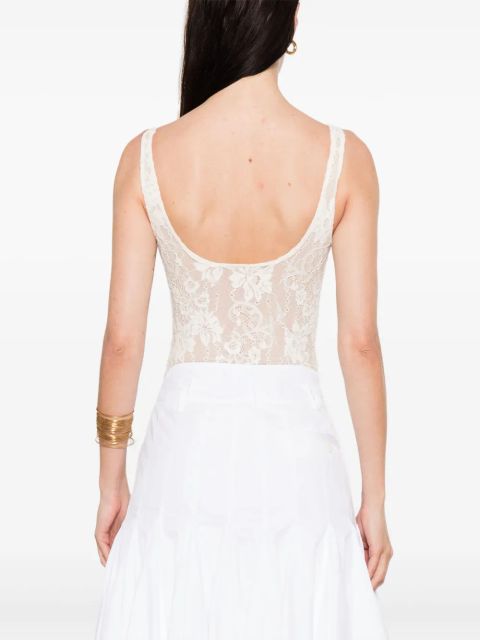 ZIMMERMANN scoop-neck lace bodysuit - Neutrals