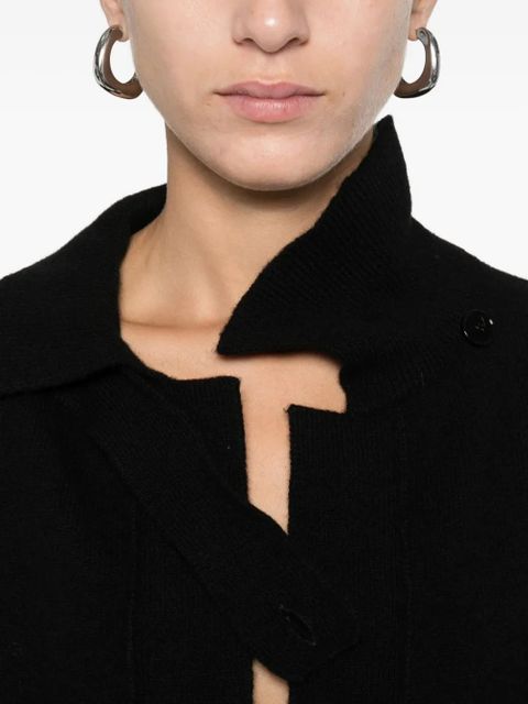 SOLOTRE polo-collar sweater - Black