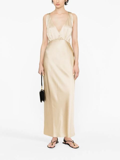 KHAITE The Milo silk dress - Neutrals - zdjęcie produktu nr 2