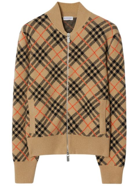 Burberry cashmere checkered cardigan - Neutrals - zdjęcie produktu nr 1
