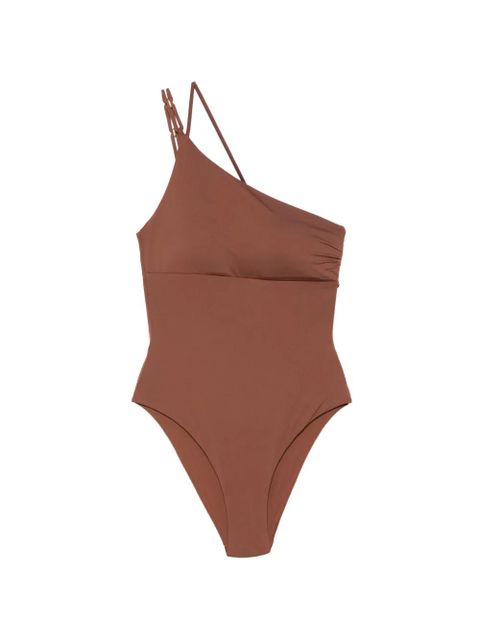 Max Mara shoulder strap asymmetric swimsuit - Brown - zdjęcie produktu nr 1