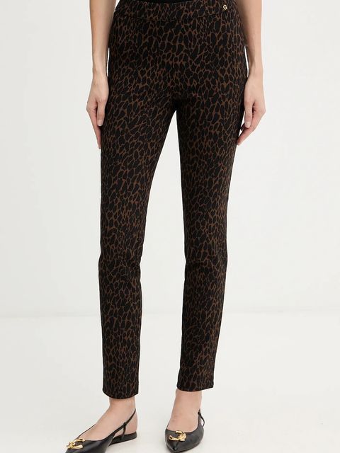 Guess spodnie CRETA damskie kolor brązowy fason cygaretki medium waist W5BB18 W2362 - zdjęcie produktu nr 1