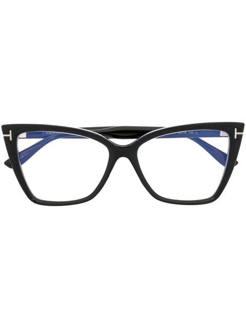 TOM FORD Eyewear geometric-frame glasses - Black - zdjęcie produktu nr 1