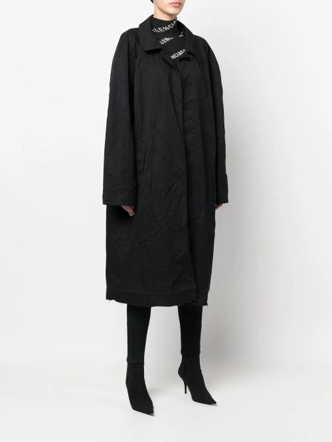 Balenciaga raw-edge trench coat - Black