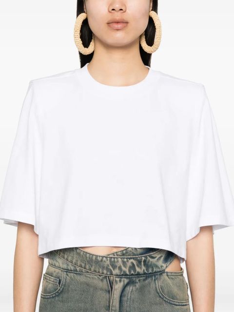 ISABEL MARANT Zaely cotton cropped T-shirt - White