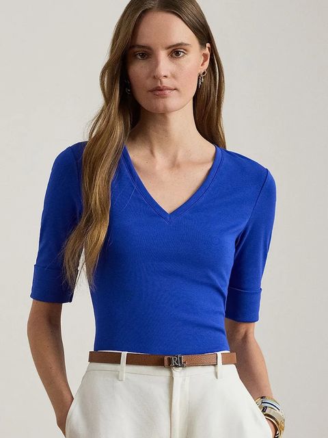 Lauren Ralph Lauren t-shirt damski kolor niebieski 200815843 - zdjęcie produktu nr 1