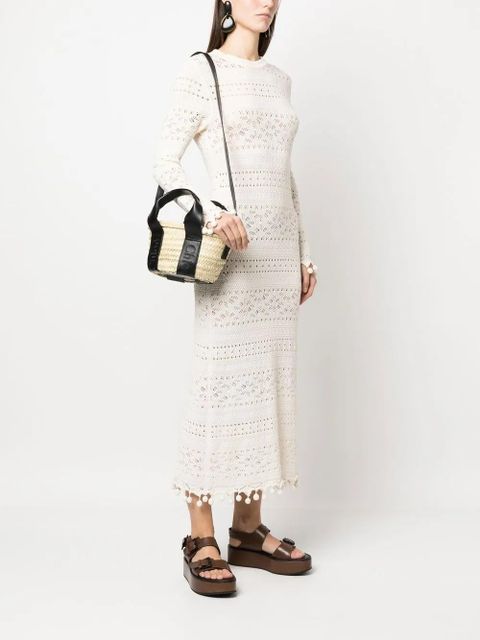 Chloé small Sense raffia tote bag - Neutrals