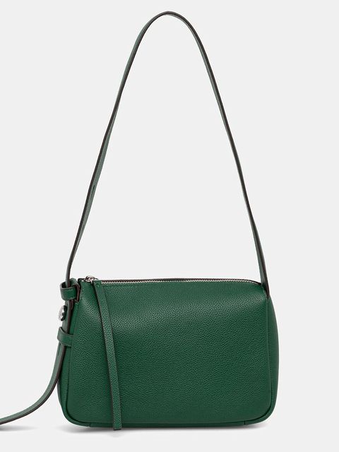 Tory Burch torebka skórzana Romy Small Shoulder kolor zielony 176674.302 - zdjęcie produktu nr 1