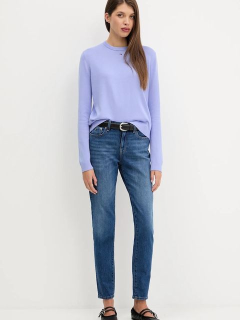 Tommy Jeans sweter bawełniany kolor czarny lekki DW0DW20159