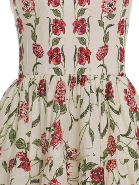 Agua By Agua Bendita floral-detail mini dress - Neutrals