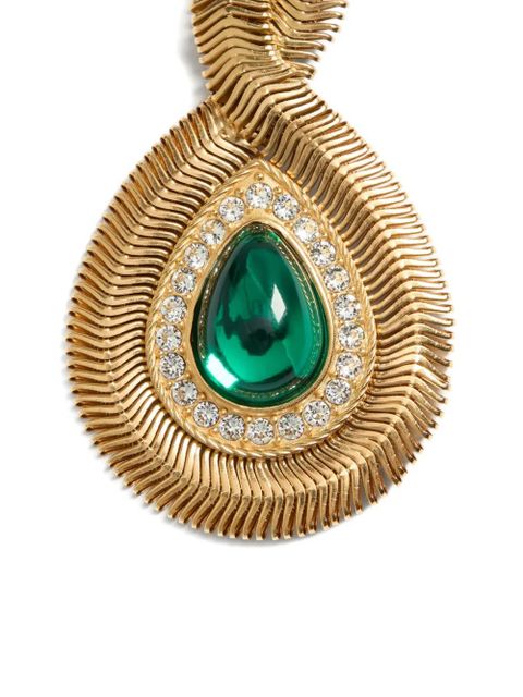 Valentino Garavani Pas Plus earrings in metal, resin, and Swarovski® crystals - Gold