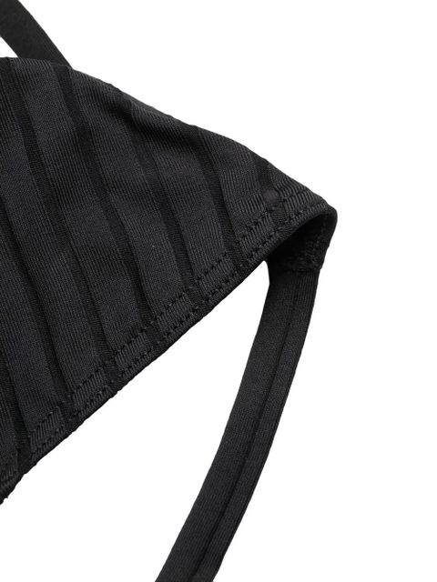 ERES ribbed triangle bikini top - Black - zdjęcie produktu nr 2