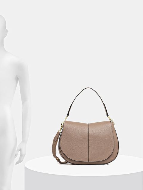 Gianni Chiarini torebka skórzana HELENA ROUND kolor beżowy BS 6037/COMM GRN-NA