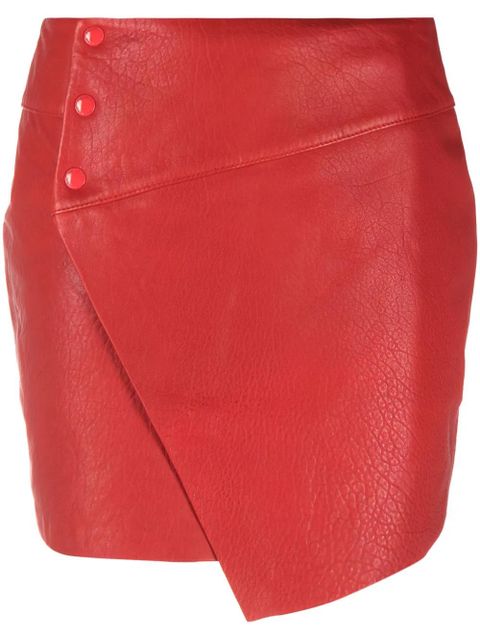Zadig&Voltaire Junko Cuir leather miniskirt - Red - zdjęcie produktu nr 1