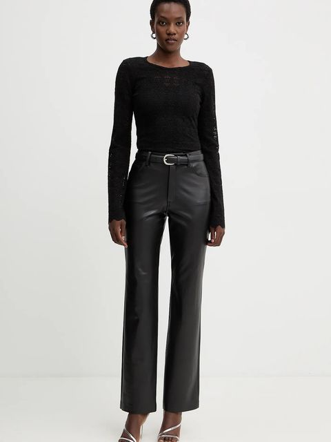 Guess bluzka BRIDGETTE damska kolor czarny gładka W5BP13 K1180