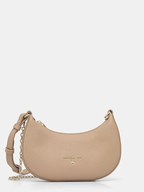 Patrizia Pepe torebka skórzana kolor beżowy 8B0309 L001 - zdjęcie produktu nr 1