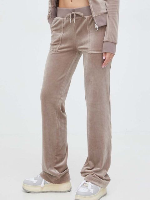 Juicy Couture spodnie dresowe welurowe