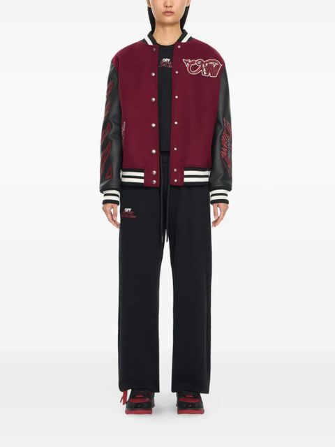 Off-White x AC Milan patch-detail bomber jacket - Red - zdjęcie produktu nr 2