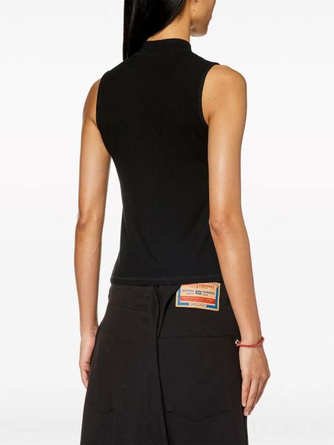 Diesel T-Mokky-Sl-Microdiv mock-neck top - Black
